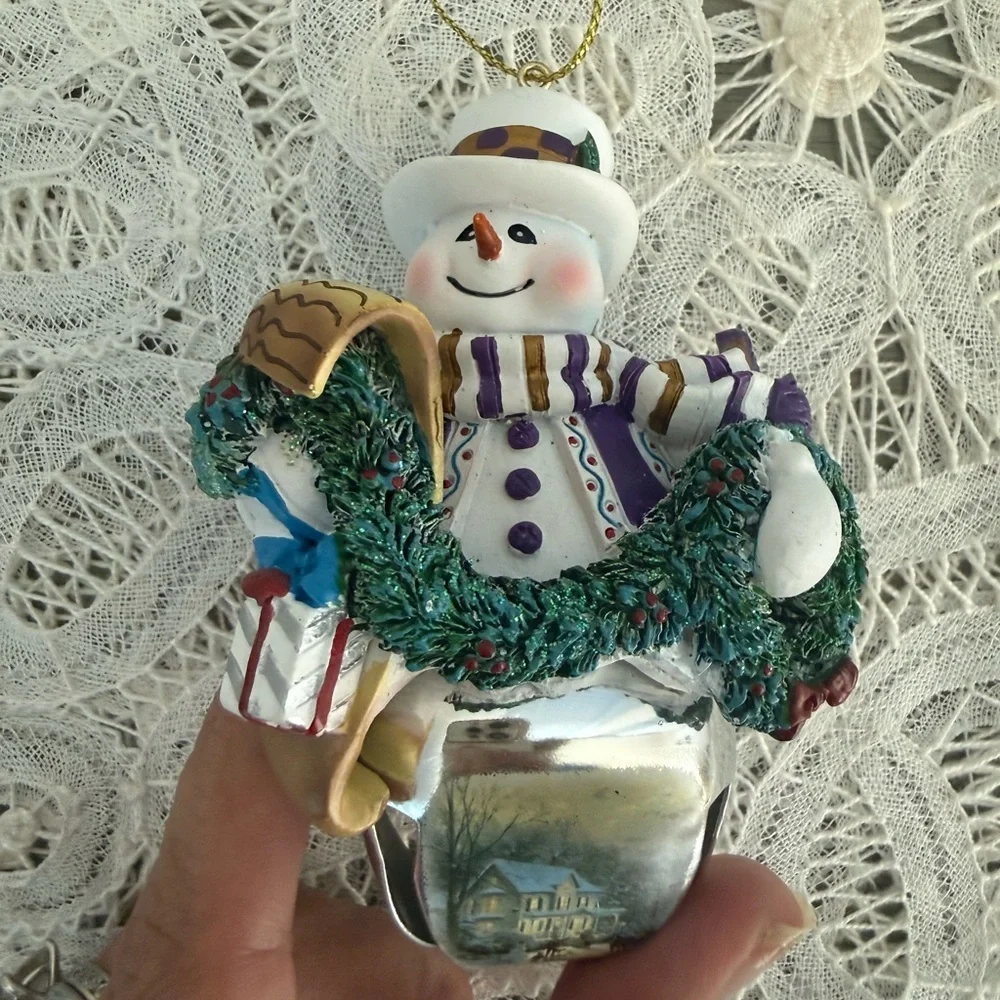3 Snowman Thomas Kinkade Snow Bells Collectibles Bradford Exchange